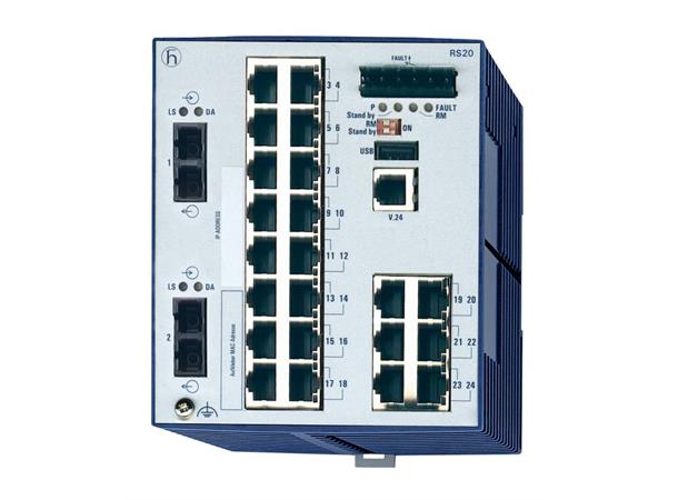 OpenRail RS20 22xTX-RJ 2xFX(SC/SC) 0-60°C 9,6-60VDC Enhanced
